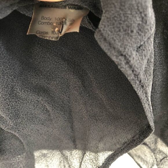 ALEXANDER WANG Black Silk Sheer Tank Top Size XS - Picture 8 of 9